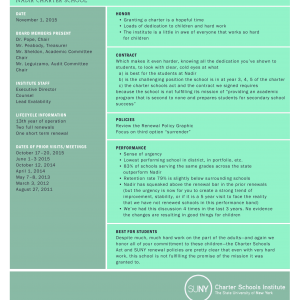 Sample communication outline.